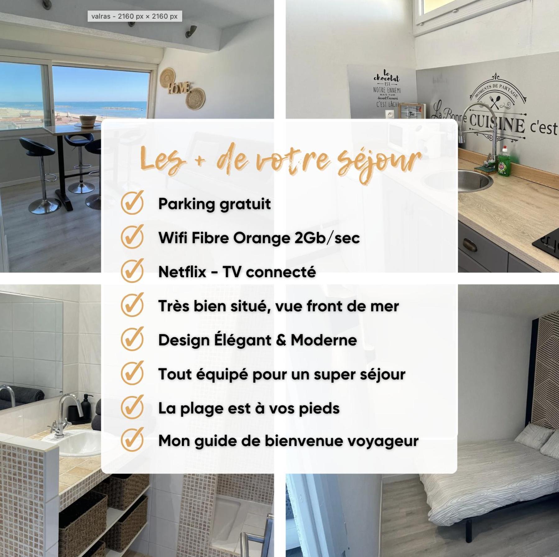 Superbe Appartement Vue Sur Mer วัลราส์-ปลาจ ภายนอก รูปภาพ